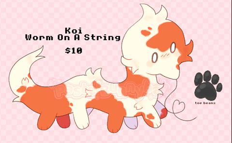 Koi Worm On A String Adopt PastelBunnybab S Ko Fi Shop Ko Fi   7a905af7 222a 443c A176 A608e4888e06 Koiworm1 