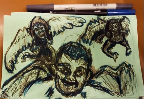 "Flying Monkeys" work-in-progress 