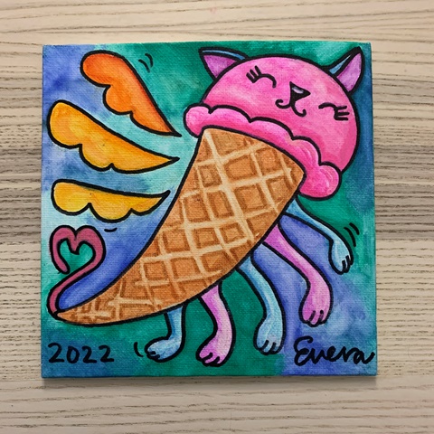 Cat Ice Cream Cone
