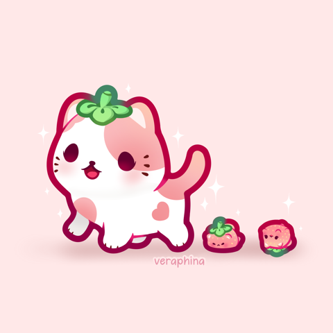 Strawberry Cats