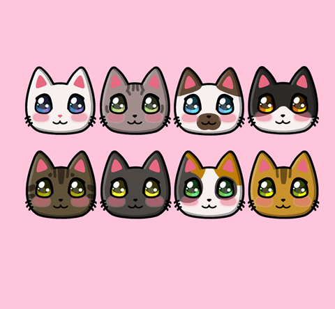Free Sub Badges: Cat Types