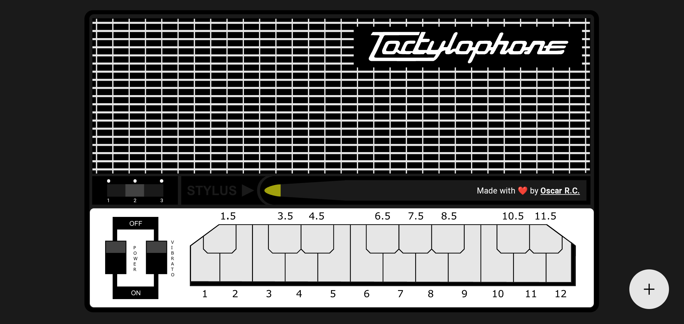 Tactylophone layout