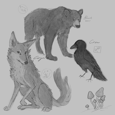 wildlife sketches