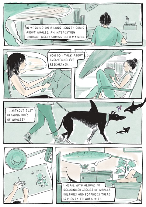 A comic about making a comic about whales, page 1