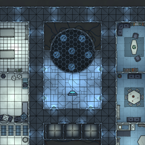 Transporter Room and Turbo Lifts 20x20 Battlemap