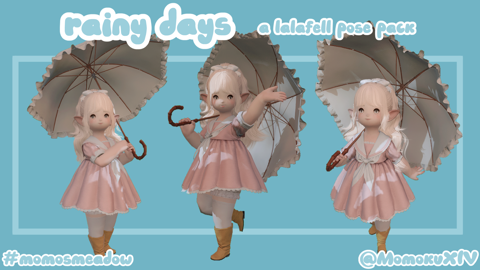 momo's rainy days lalafell pose pack - momo's Ko-fi Shop - Ko-fi ️ ...