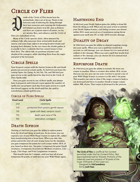 The Circle of Flies - new Druid subclass