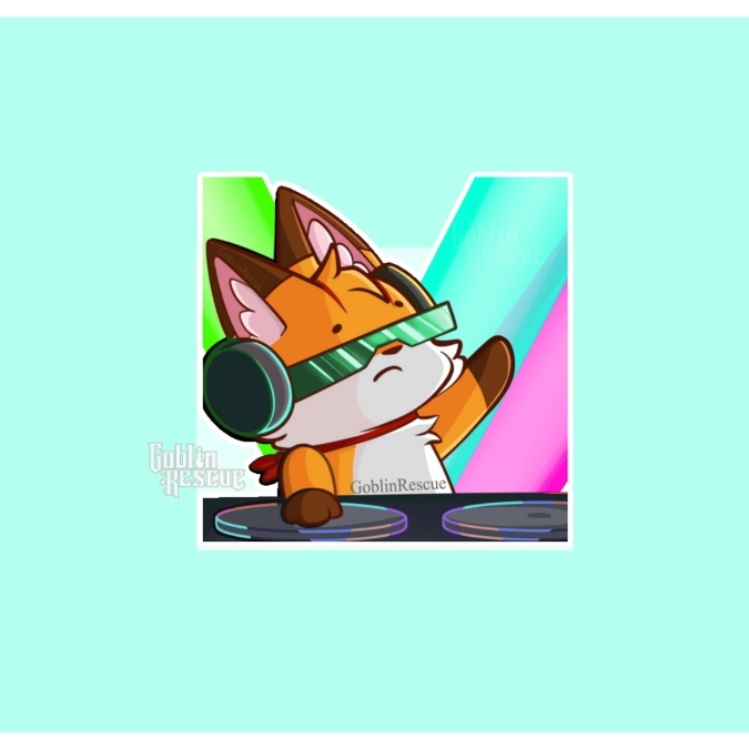 🦊🎶Tots the Fox is the DJ host for tonight!