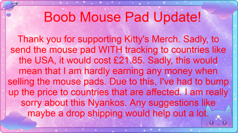 About the Mouse pad shippings