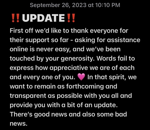 Fundraiser Update!!