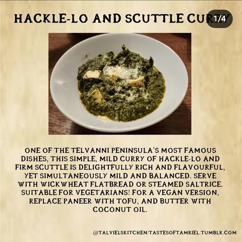 Hackle-lo and Scuttle Curry