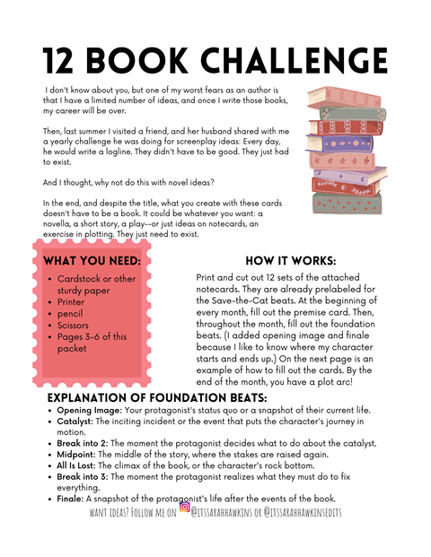 12 Book Challenge Instruction Page