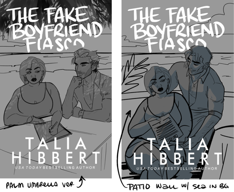 Cover sketches for The Fake Boyfriend Fiasco