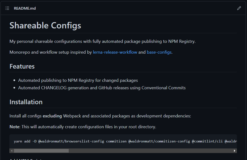 shareable-configs is ready and live!