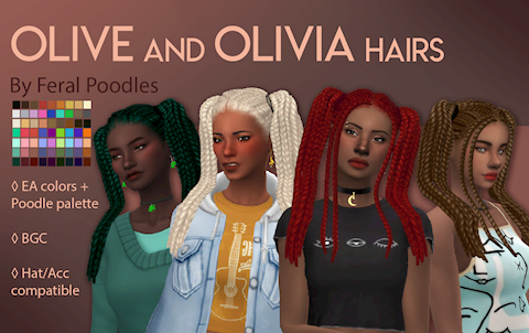 Olive and Olivia Hairs