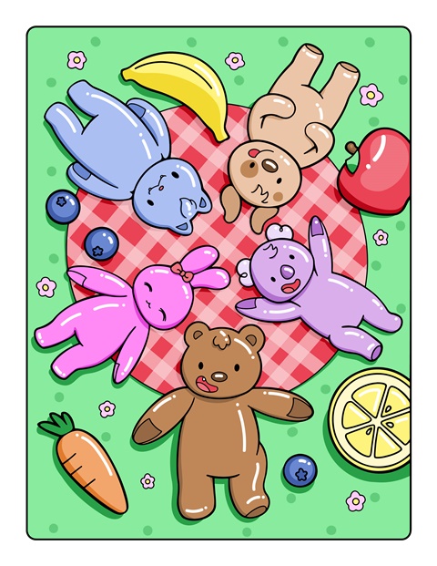 Funky Fresh Food Friends - Coloring Book