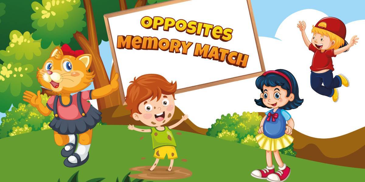 Opposites Memory Match Game Online on Kidy King