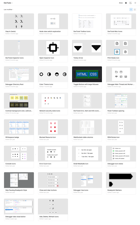 Sneak peek of design work for the DevTools project