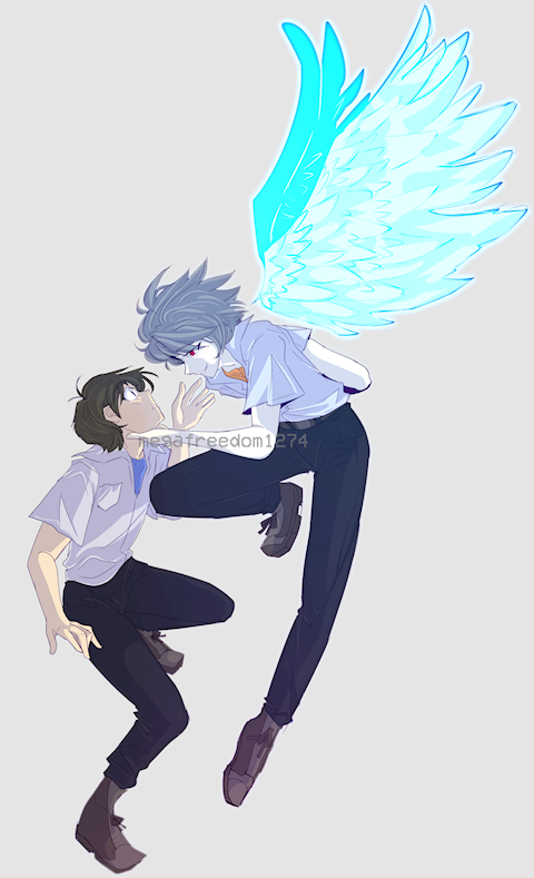i can be your angle or yuor devil, shinji