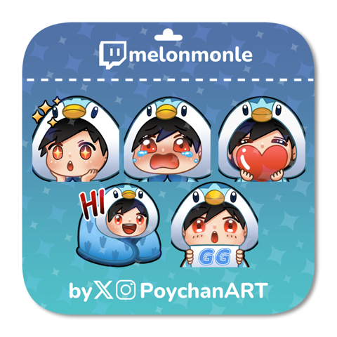 Emotes commission for melonmonle.
