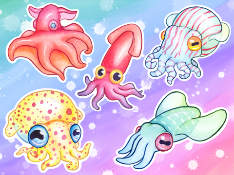 Rainbow Squids Sticker Pack