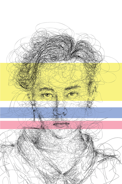 G-Dragon Scribble Portrait Art