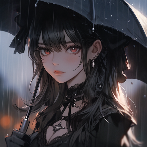 It rains all day #anime #gothic #japan #art 