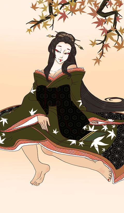 Elegant Fall Geisha