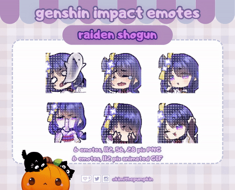 Twitch Emote Shogun Raiden Genshin. Streamer/ Discord/ Stream