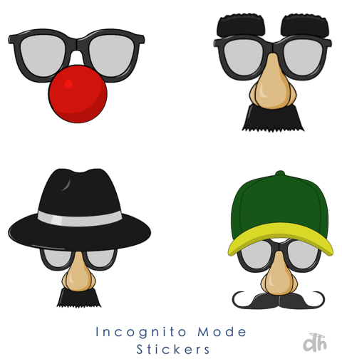 Incognito Mode Sticker Set