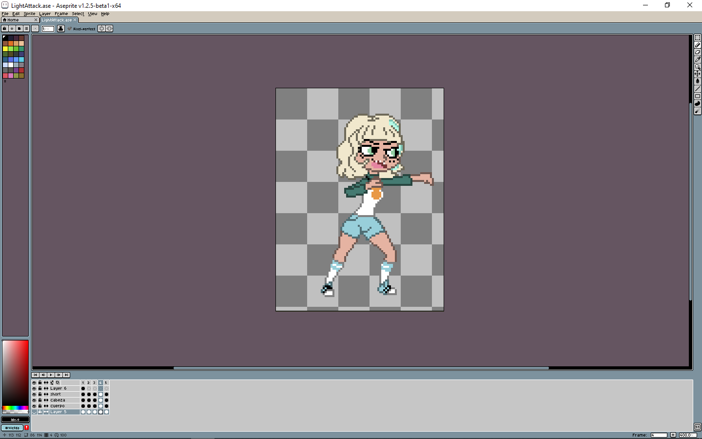 Working on Jackie's normals