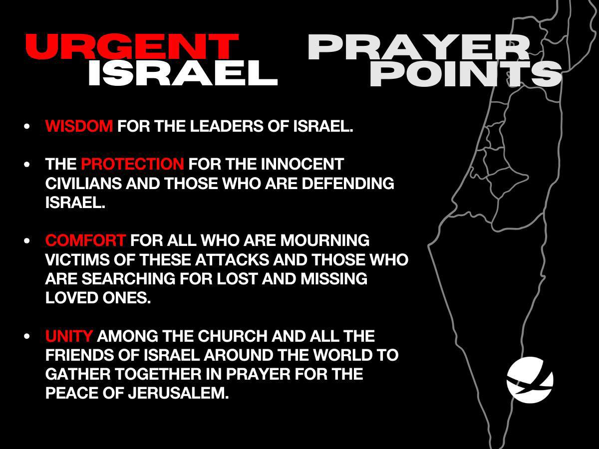 Pray for peace in Israel.