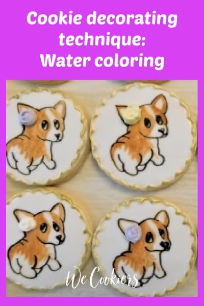 Water Coloring Cookies