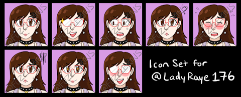 First commission! Icon set for Raelyn