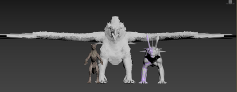 Size differences in our characters.