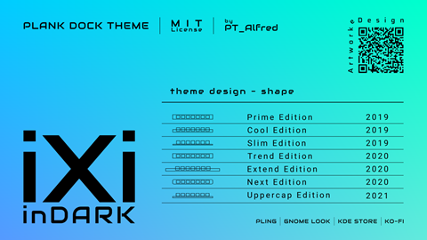 iXi inDark | Plank Dock Theme | New theme variant 