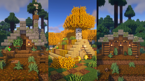 Minecraft: 3 Wooden Starter Houses