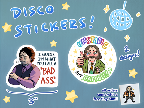 Disco Elysium Stickers! - freezebobs's Ko-fi Shop - Ko-fi