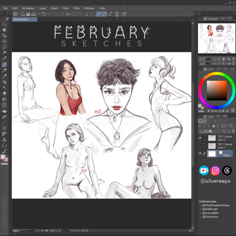 February sketches