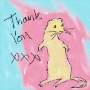 first thank you doodle - a ferret 