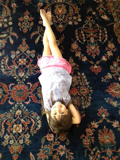Smile on a Kashan rug