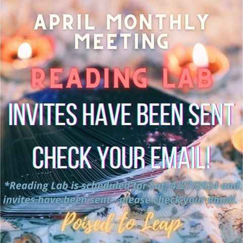 Reading Lab | Saturday, Apr. 27, 2024 @2:30 PM EDT