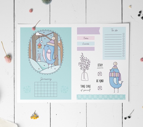 Printable Journal Kit - Blue & Pink, Instant Download, Printable Stickers  For Bullet Journals And Planners - devnnluu's Ko-fi Shop - Ko-fi ❤️ Where  creators get support from fans through donations, memberships