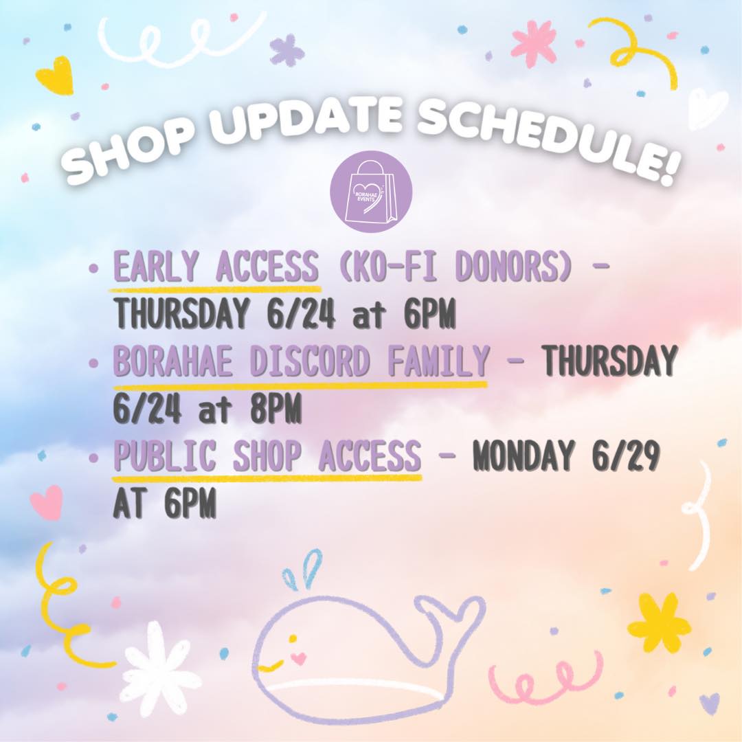 Upcoming Shop Schedule