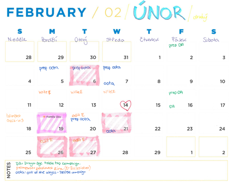 Feb 2024 Writing Schedule