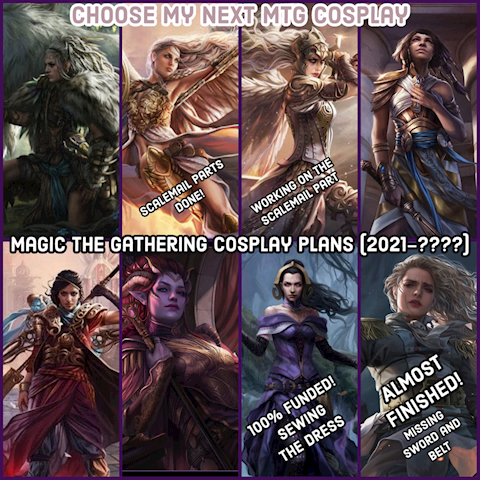 Overview of MTG cosplay plans for the next years