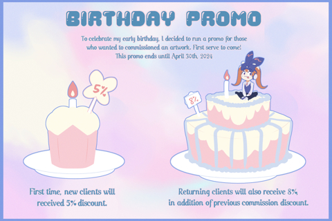 BIRTHDAY PROMO (COMMISSIONS OPEN)