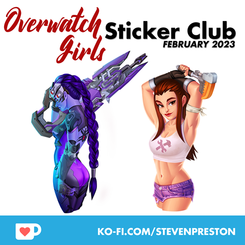 Sticker Club 2023 February - Overwatch Girls
