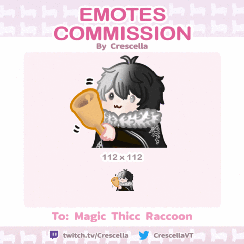 Emote Commission for MagicThiccRaccoon