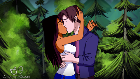 Peter Parker (Spider-Man) and Jessica (Scooby-Doo)